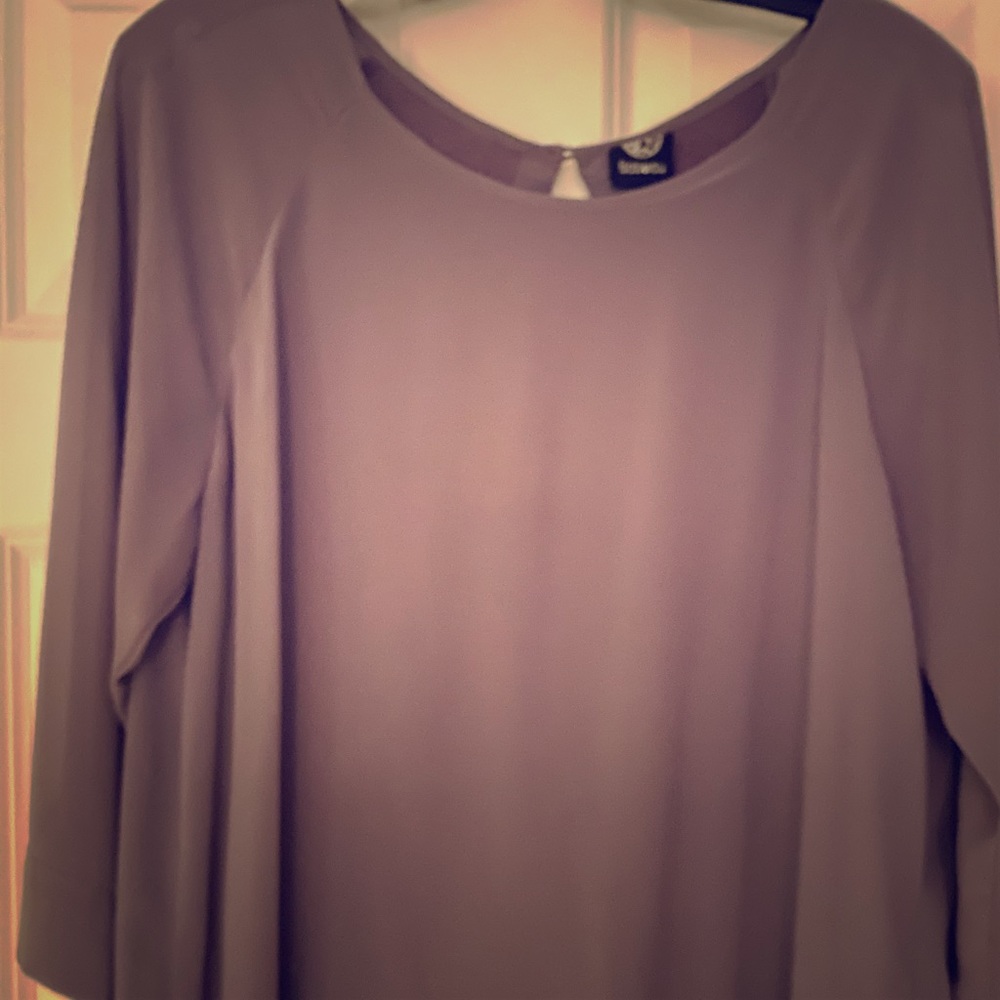 Lavender chiffon long sleeve shirt
